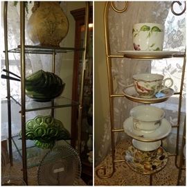 Decorative cups/saucers & display stand, Moon & Stars banana bowl, avocado green salad bowl set, & more.