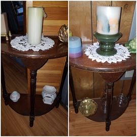 Small matching accent tables, candles, and more.