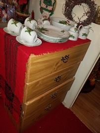 Small chest of drawers, Bavarian West Germany Christmas China