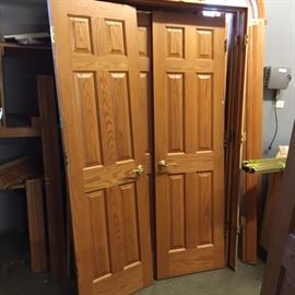 Solid Oak French Doors - 48" Wide - 3 Pair available