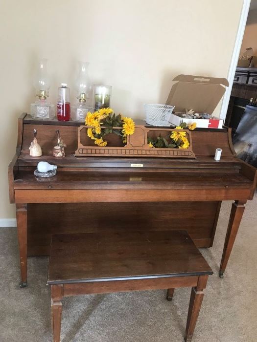 #2	kincaid piano  w stool	 $75.00 	