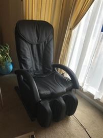 #5 black vinyl massage chair works great $250.00