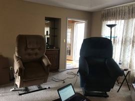 #7 Lazy-boy lift chair - and recliner working - Blue $375.00
#8 Mega-motion lift chair - and recliner working - Cream $175.00