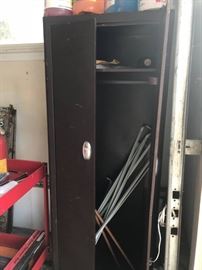 #33 Brown Metal Cabinet with door 24x20x64 $60.00