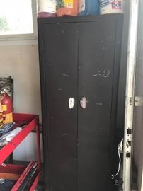 #33 Brown Metal Cabinet with door 24x20x64 $60.00