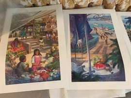 #42 (4) Alaskian Airline Prints Signed and Numbered Set Price $100.00
