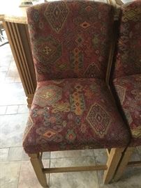 UPHOLSTERED KITCHEN STOOLS (4)