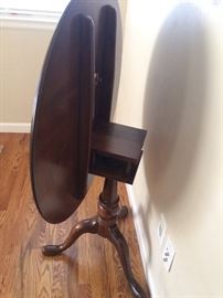 Antique table side view