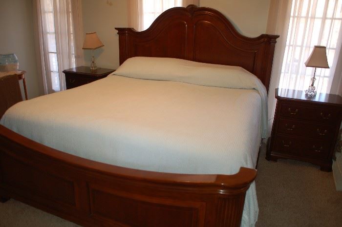 Beautiful, heavy Cherry Grove king size bed