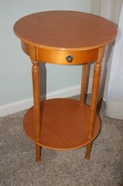 Small maple side table with drawer