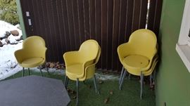 6 Sintesi Italian Mid Century Chairs Molded plastic