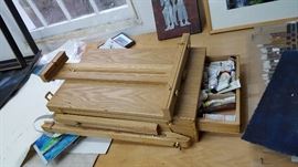 wooden portable easel designed for outdoor use