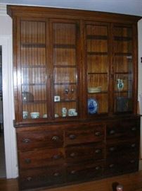 Oak display/storage cabinet
