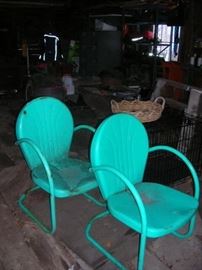 50's metal lawn chairs