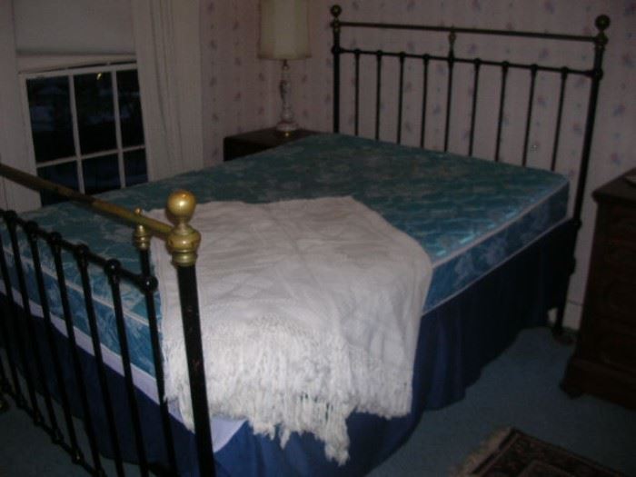 Brass and iron bed