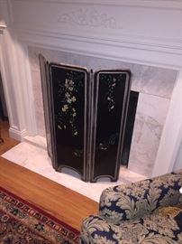 painted tin fireplace screen for sale