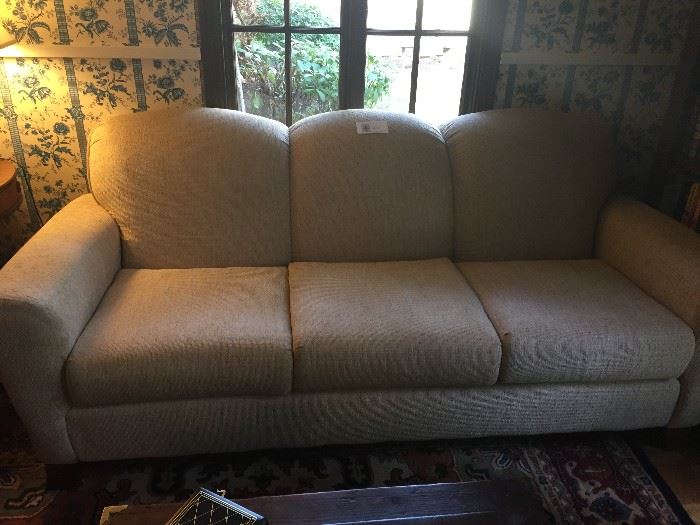 Bassett sofa - great neutral fabric