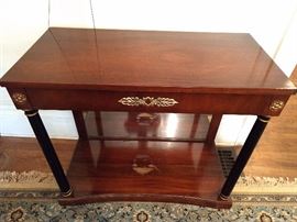 Top view of the French Empire table. 