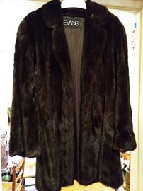 SWANKY black mink swinger jacket, by Evans Furs, of course!