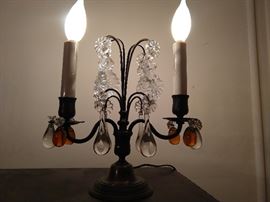 Lovely pair of French 2-light bronze girandoles.