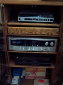 Sherwood Turntable & Receiver, Quasar Cassette Recorder