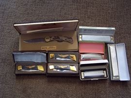 Limited Edition Desert Storm Buck Knife, American International Mint Knives, Unsere Lieblinge Homer C Harmonica, Marine Band Homer C Harmonica, Mississippi Harmonica
