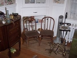 Child Chairs, Brass items