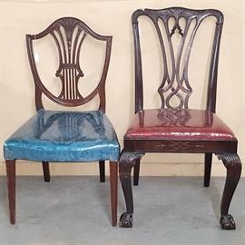 Furniture Shield Back Ball And Claw Feet Chairs