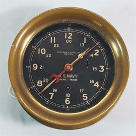 Militaria Nautical Navy WWII Chelsea Ships Clock