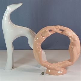 Pottery Royal Haeger Afghan And Circle Dancer Statues