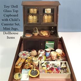 Toys Doll Cupboard And Related Items