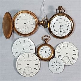 Clocks Watches As Is Gold Plate Filled Pocket Watches Watch Faces
