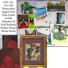 Art Grider John Gorillas Radinski Nick Modest Mouse Montage Watercolors All
