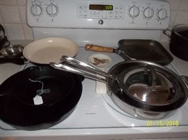 cast iron, All Clad, Green Pan