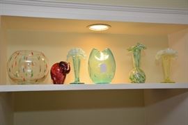 Wedgwood glass elephant paperweight, oplascent glass