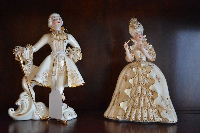 Florence Ceramics man and woman figurines