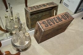 condiment caddy, seven-up drink crate