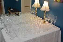 Fostoria, Waterford, Norwegian glass, single lamp