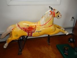 Vintage coin riding horse