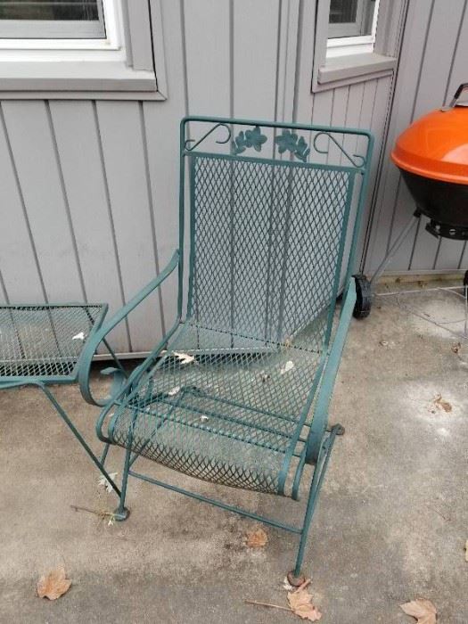 Metal Outdoor Chairs and Table