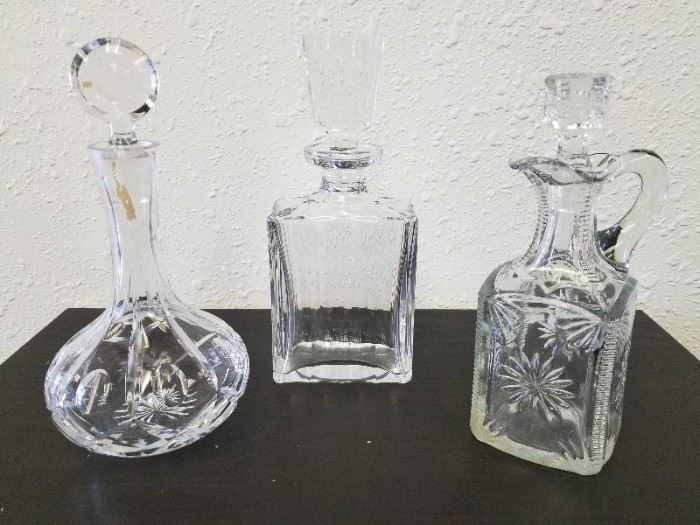 Lot of Crystal Decanters