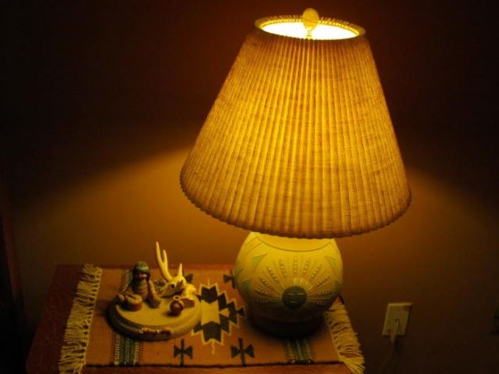 lit lamp