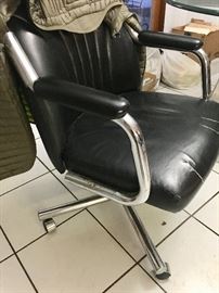 Four leather chairs 