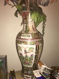 Single tall Asian vase