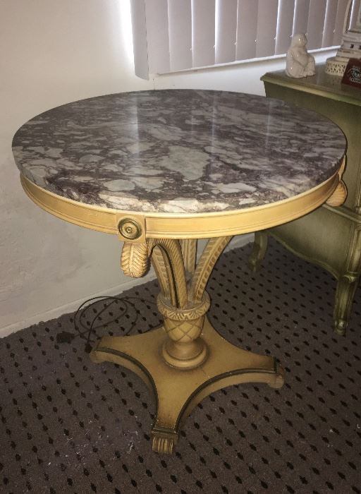Marble top end tables 