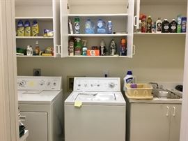 Washer & dryer, cleaning items, etc