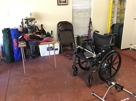 Wheel chair, canes, chairs, etc
