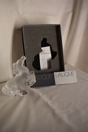 5 1/2" Lalique Horse Signed with Original Box
