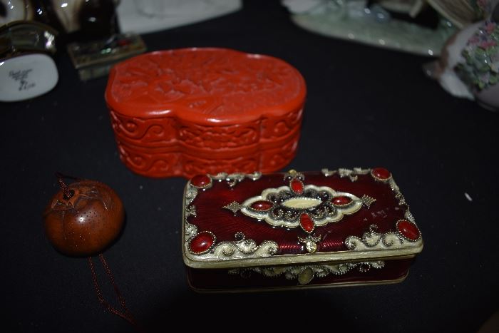 Embellished Trinket Box and Cinnabar