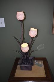 Lamp with Felted Paper Lamp Shades